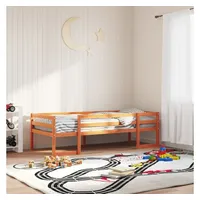 VidaXL Kinderbett Wachsbraun 90x190 cm Massivholz Kiefer