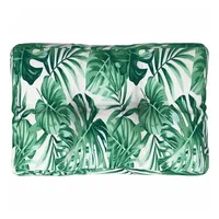 VidaXL Sitzauflage Palettenkissen Blattmuster 50x40x12 cm Stoff, (1 St)