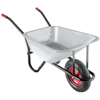 Tectake tectake® Schubkarre, aus verzinktem Stahl, Luftbereifung, Belastbarkeit 150