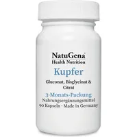 NatuGena Kupfer | 90 Kapseln | Kupferkomplex aus Gluconat,