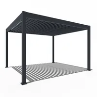 Weide Pergola Deluxe ca. 360x400 cm anthrazit Netzbetrieb Inkl.LED