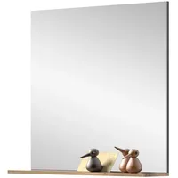 Inn.furn Spiegel Eiche, grau 90 cm, mit Ablage Tomaso