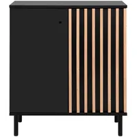 Finori Livetastic Kommode Schwarz, Eiche Artisan Metall 2 Fächer,