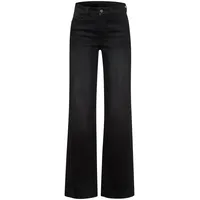 MAC Dream Wide Leg Jeans in schwarzer Wachung-D38 /