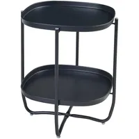 [en.casa] Tabletttisch Sandefjord Stahl 57,5x46x46 cm Schwarz