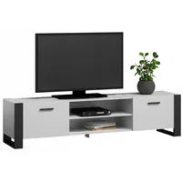 Matkam Möbel Fernsehkommode, Weiß, Holzwerkstoff, 185x50x43.6 cm, Wohnzimmer, Wohnwände,