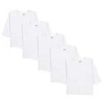 TupTam Baby Jungen Langarmshirt Gestreift 5er Set, Farbe: Weiß,