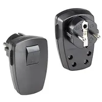 Bachmann 911171 Schutzkontakt-Winkelstecker 250V Schwarz