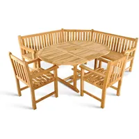 Sam möbel gmbh Gartenmöbel Set 4tlg mit Eckbank Teak