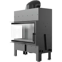 Kratki Luftkamin FLOKI L links mit schwarzem Termotec und
