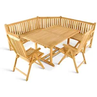 Sam möbel gmbh Gartenmöbel Set 4tlg mit Eckbank Teak