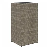 VidaXL Pflanzkübel Grau 40x40x80 cm Poly Rattan