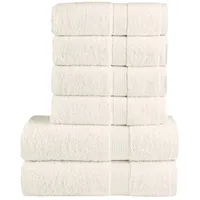 VidaXL 6-tlg. Premium-Handtuch-Set SOLUND Creme 600 g/m2,