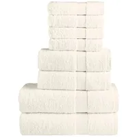 VidaXL 8-teiliges Premium-Handtuch-Set SOLUND Creme 600 g/m2