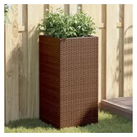 VidaXL Pflanzkübel Braun 40x40x80 cm Poly Rattan