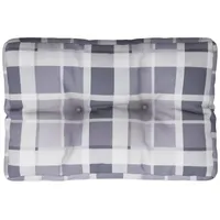 VidaXL Palettenkissen Grau Karomuster 50x40x12 cm Stoff