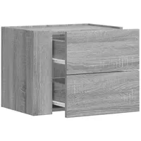 VidaXL Wand-Nachttisch Grau Sonoma 45x30x35 cm