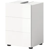 Inn.furn Waschbeckenunterschrank Larik in weiß Hochglanz 38 cm