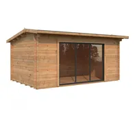 Palmako Gartenhaus Ines 13,7 m2 Slide Plus mit Isolierglas-Schiebetür