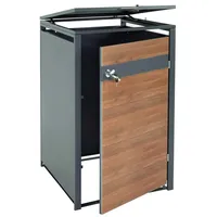 MCW 1er Mülltonnenverkleidung MCW-J82, Mülltonnenbox, erweiterbar, Metall 32kg, anthrazit