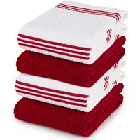 Sticky Toffee 100% Baumwolle Frottier Geschirrtücher, 4er Set Geschirrtücher