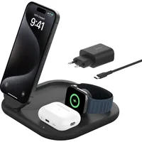 Belkin Boost Charge Magnetische, einklappbare, kabellose 3-in-1-Ladestation mit Qi2