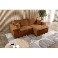 Kaiser L-förmiges Bohoo-Ecksofa mit Schlaffunktion Ziegel Rechts