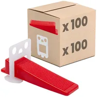 Dalsys Fliesen Nivelliersystem Set 3mm 100x Zuglaschen 100x Keile