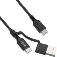 InLine 2-in-1 USB-C Kabel USB-A Adapter, USB 2.0 100W,
