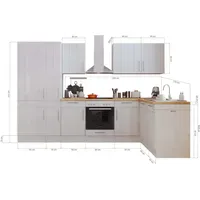 Respekta Winkelküche L-Form Anton 310 cm Weiß