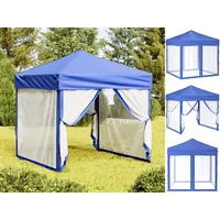 VidaXL Partyzelt Faltbar mit Mesh-Seitenwänden Blau 2x2 m