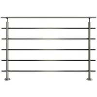 DOLLE Geländerset Aluminium Tropfenform für Bodenmontage 150 cm
