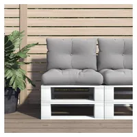 VidaXL Palettenkissen 2-tlg. grau