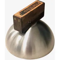 DEINWERK - Schmelzglocke ø 28 cm Edelstahl/Corten/Eiche für Grillfass