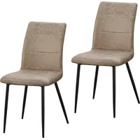 Hti-Living HTI-Living, Esszimmerstuhl 2er Set Antikhellbraun Vasile
