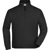 James & Nicholson Sweatjacke JN058, - M - schwarz,