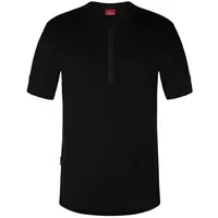 Engel T-Shirt Henley-Grandad "9256-565" Extend - L - schwarz