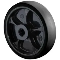 BS Rollen thermopl. Gummirad 100mm schwarz, Kunstst., RL