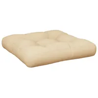 VidaXL Sitzauflage Palettenkissen Beige 50x50x12 cm Stoff, (1 St)