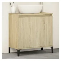 VidaXL Waschbeckenunterschrank Sonoma-Eiche 58x33x60 cm Holzwerkstoff