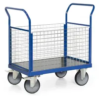 B2B Partner Plattformwagen mit 4 Gitterwänden ohne Bordkante 1200x800mm