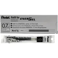 Pentel LR7-AX Nachfüllmine für EnerGel-Stifte, 0,7 mm Kugelspitze, schwarz,