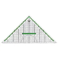 M+R Geodreieck 32 cm glasklar grün hinterlegt