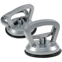 Silverline 2er Set Vakuum Saugheber 50kg Hebekraft mit Alugriff