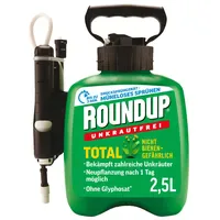Roundup Unkrautfrei Total Drucksprühsystem 2,5L Herbizid für Ziergärten