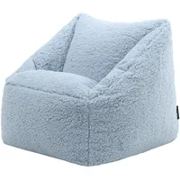 I.C.O.N. Icon Sitzsack Kinder, Hellblau, Flauschiger Boucle Stoff, Sitzsack