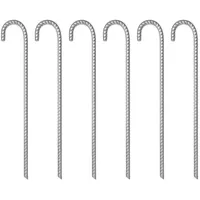 VidaXL Zeltheringe 6 Stk. 41,5 cm Ø12 mm Verzinkter