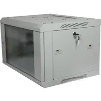 Allnet Netzwerkschrank 19" 6HE, 1-teilig T450mm Lichtgrau zerlegt(Flat Pack),