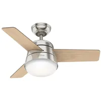 Hunter FANS Deckenventilator Finley Nickel 91 cm mit Beleuchtung