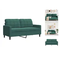 VidaXL 2-Sitzer-Sofa Dunkelgrün 140 cm Samt